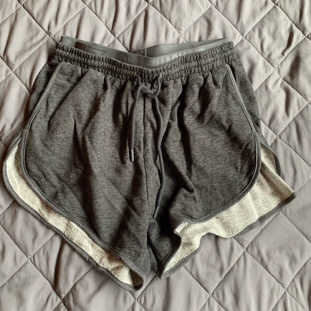 Gymshark Heather Dual Band Shorts - Black Marl